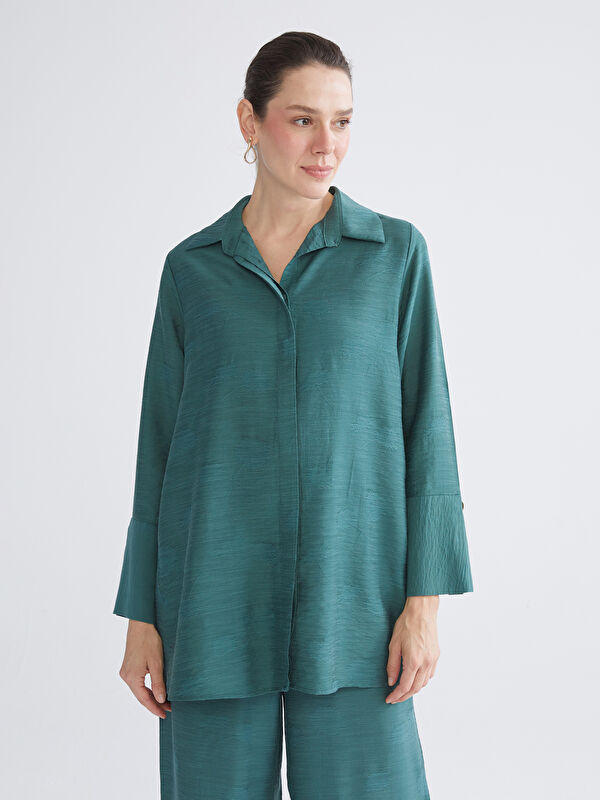 LCWAIKIKI Classic Desenli Oversize Kadın Gömlek Tunik