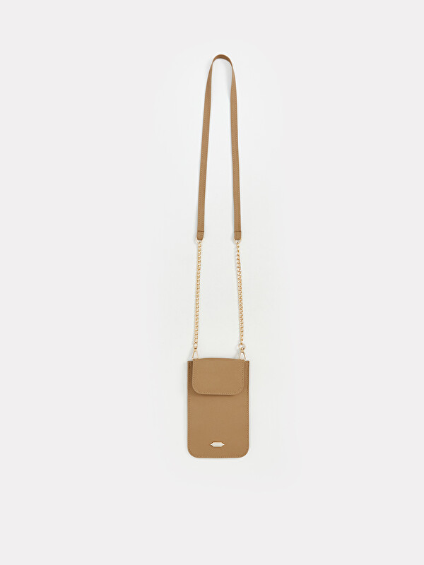 LCW ACCESSORIES Zincir Askılı Deri Görünümlü Kadın Cüzdan