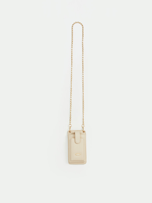 LCW ACCESSORIES Zincir Askılı Deri Görünümlü Kadın Cüzdan