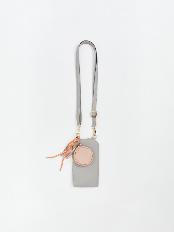 LCW ACCESSORIES Süet Görünümlü Kadın Telefon Çantası