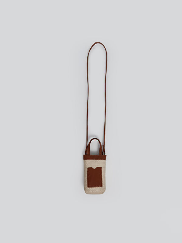 LCW ACCESSORIES Hasır Detaylı Çapraz Askılı Kadın Mini Çanta