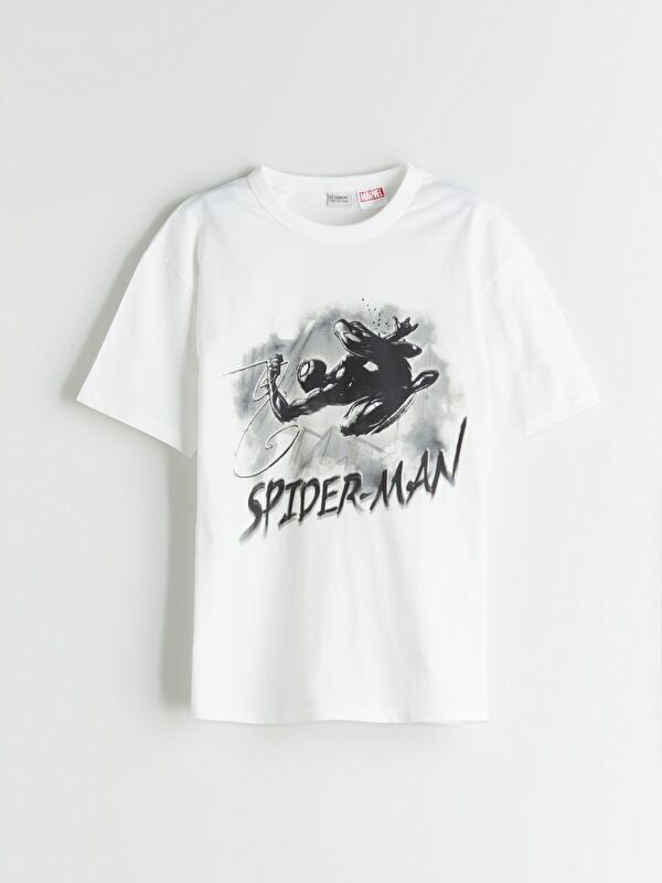 LCW Kids Bisiklet Yaka Spider-Man Baskılı Erkek Çocuk Tişört