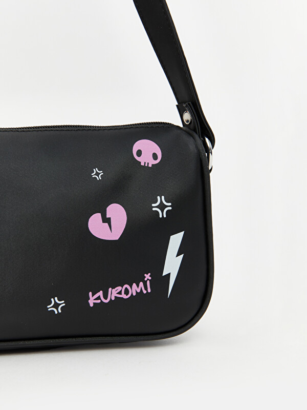 LCW ACCESSORIES Siyah Kuromi Baskılı Kız Çocuk Omuz Çantası ve
