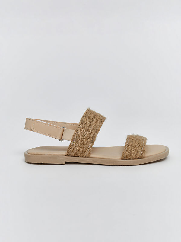 Hasır Bantlı Kız Çocuk Sandalet - Görsel 3