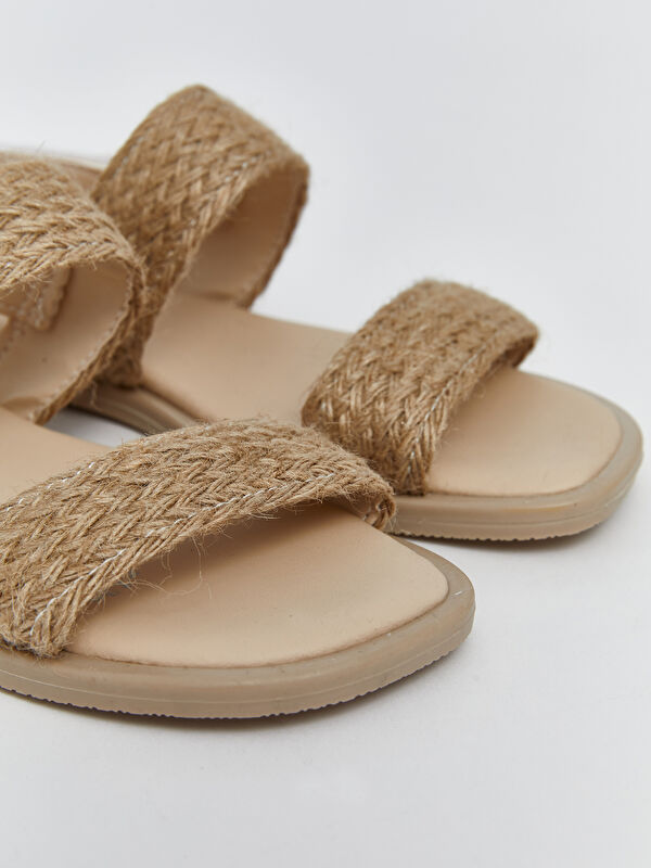 Hasır Bantlı Kız Çocuk Sandalet - Görsel 4