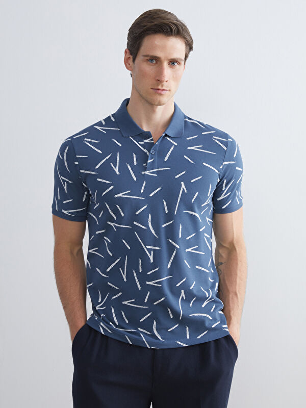 LCW Vision Polo Yaka Desenli Pike Erkek Tişört