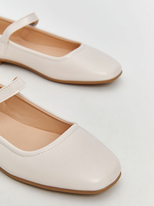 Lcw Steps Mavi Lcw Steps Deri Görünümlü Kız Çocuk Babet