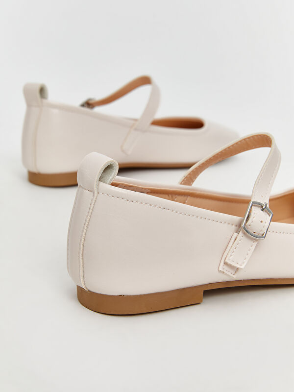 Lcw Steps Mavi Lcw Steps Deri Görünümlü Kız Çocuk Babet