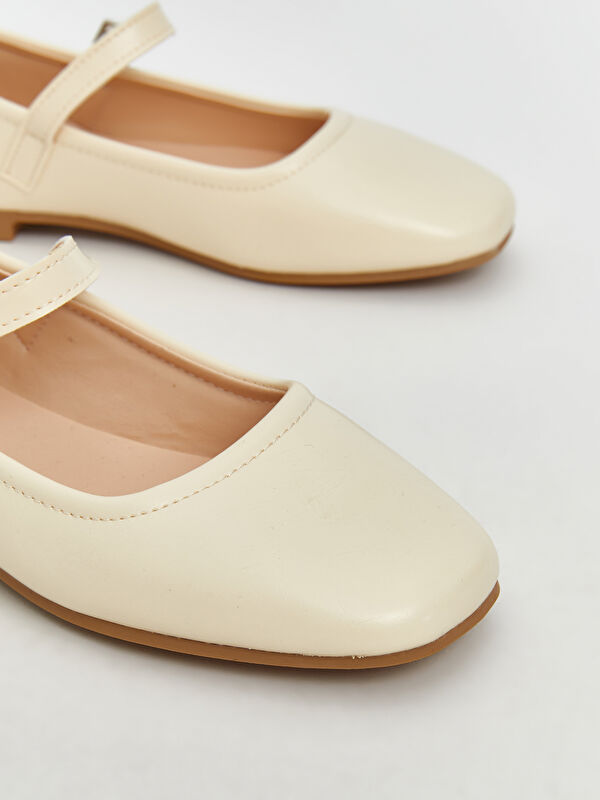 Lcw Steps Mavi Lcw Steps Deri Görünümlü Kız Çocuk Babet