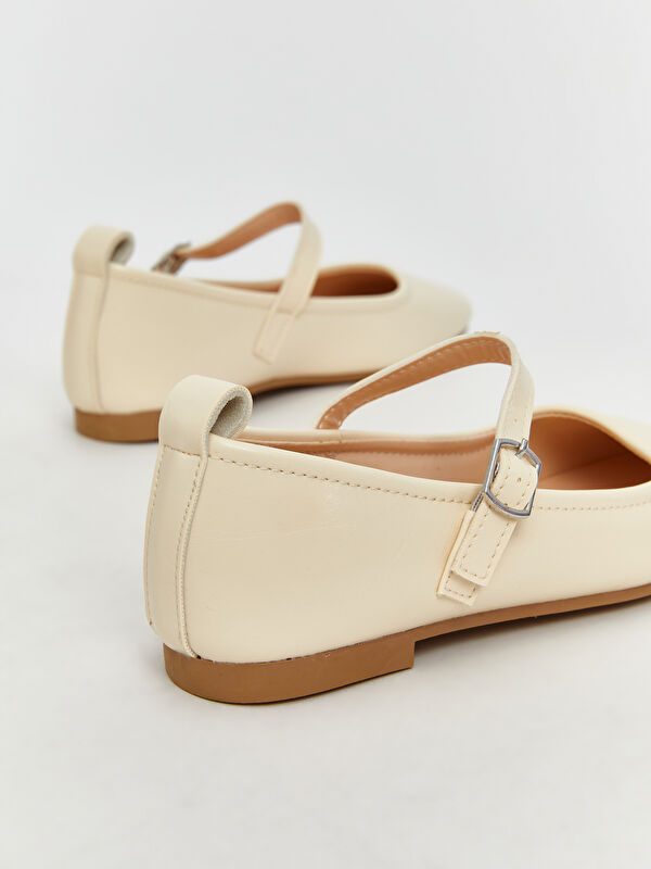 Lcw Steps Mavi Lcw Steps Deri Görünümlü Kız Çocuk Babet