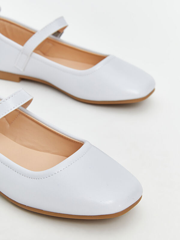 Lcw Steps Mavi Lcw Steps Deri Görünümlü Kız Çocuk Babet