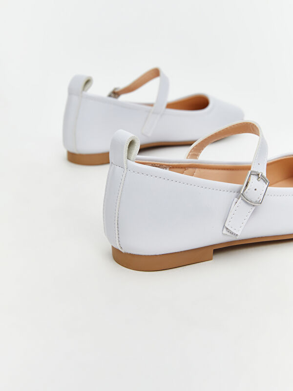 Lcw Steps Mavi Lcw Steps Deri Görünümlü Kız Çocuk Babet