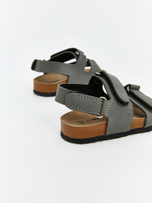 Süet Görünümlü Erkek Çocuk Sandalet - Görsel 6