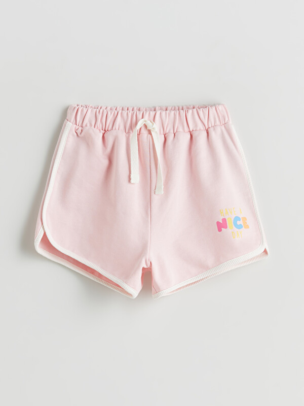LCW Kids Baskılı Biyeli Kız Çocuk Şort