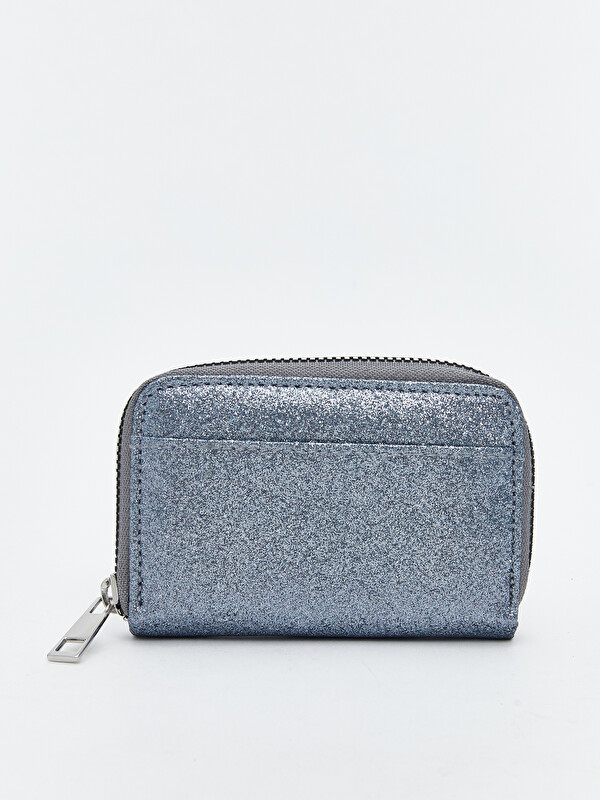 LCW ACCESSORIES Simli Deri Görünümlü Kadın Cüzdan