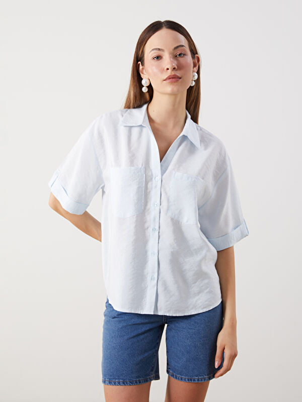 LCW Comfort Modal Karışımlı Oversize Kadın Gömlek
