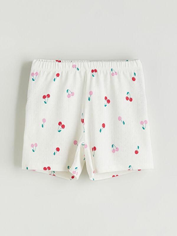 LCW Kids Beli Lastikli Kız Çocuk Pijama Şort