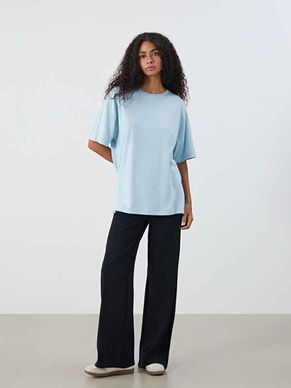LCWAIKIKI Classic Pantalon de Survêtement pour Femmes à Jambe Large et Taille Élastiquée
