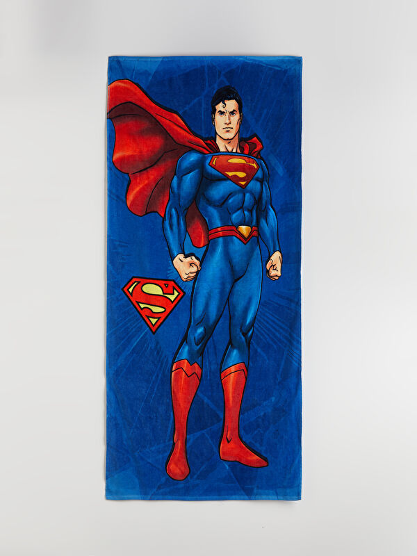 LCW ACCESSORIES Superman Baskılı Erkek Çocuk Plaj Havlusu 73x150 cm