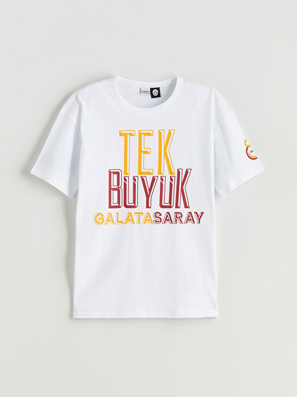 LCW Kids Bisiklet Yaka Galatasaray Baskılı Erkek Çocuk Tişört