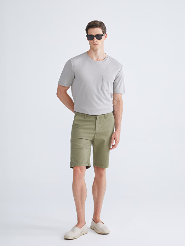 LCWAIKIKI Classic Standart Kalıp Gabardin Erkek Şort
