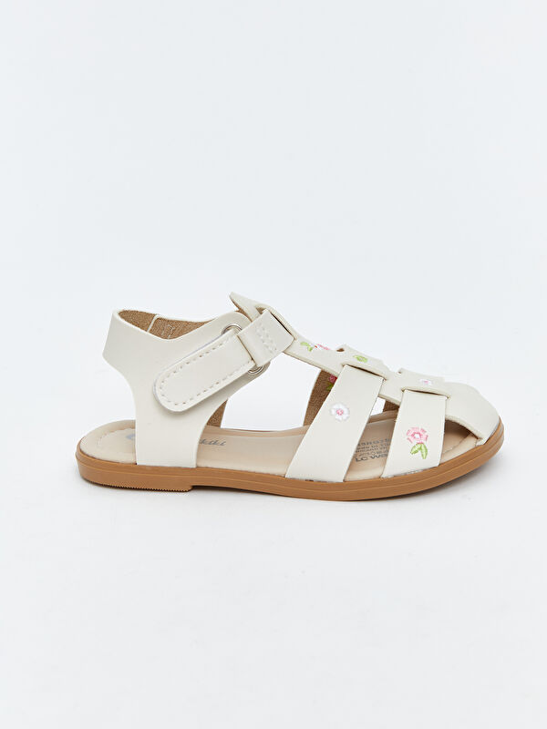 Deri Görünümlü Kız Bebek Sandalet - Görsel 3