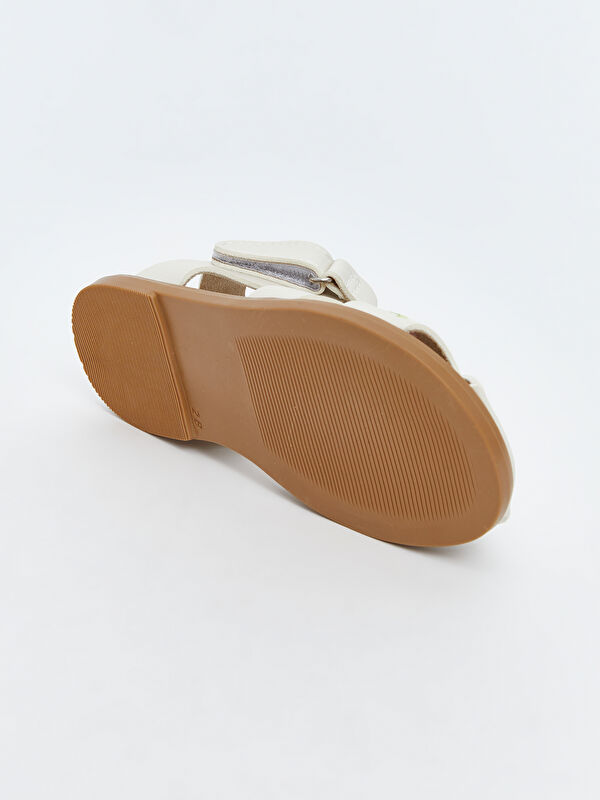 Deri Görünümlü Kız Bebek Sandalet - Görsel 5