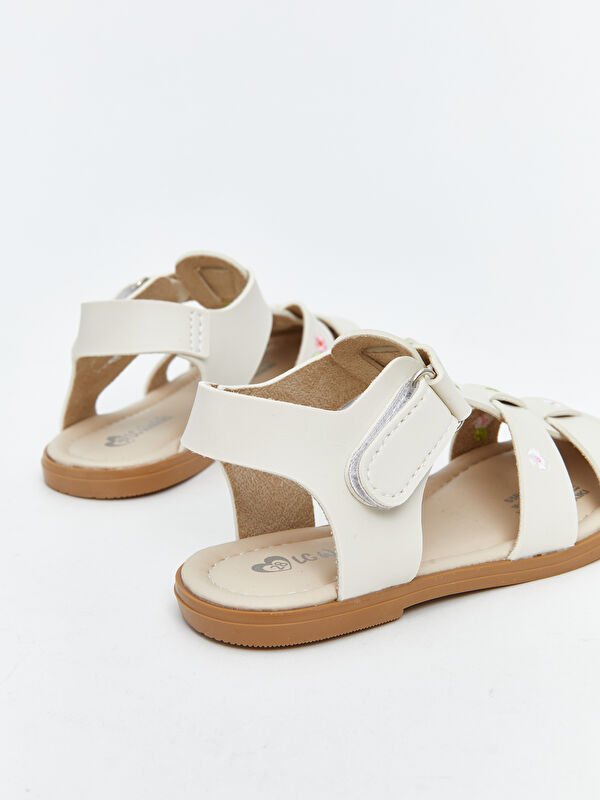 Deri Görünümlü Kız Bebek Sandalet - Görsel 6