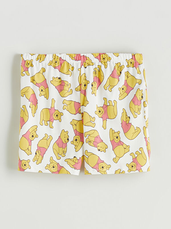 LCW Young Beli Lastikli Winnie the Pooh Baskılı Kadın Şort Pijama Altı