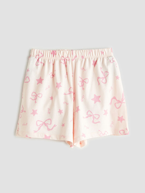 LCW Kids Beli Lastikli Kız Çocuk Pijama Şort