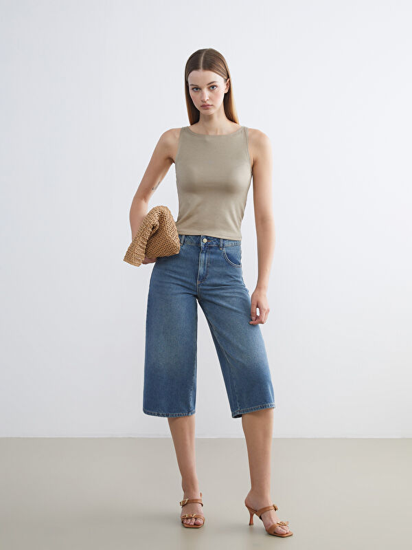 LCW Jeans Standart Fit Kadın Jean Kapri