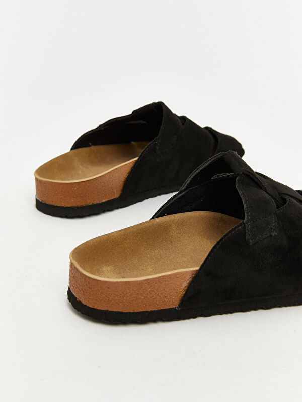 Lcw Steps Siyah Lcw Steps Süet Görünümlü Erkek Çocuk Terlik