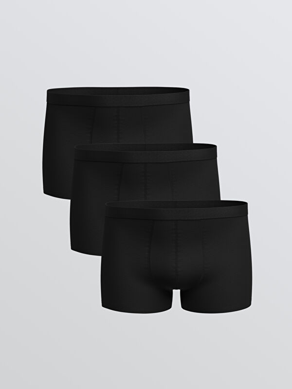 LC WAIKIKI Büyük Beden Standart Kalıp Pamuklu Esnek Erkek Boxer 3'lü