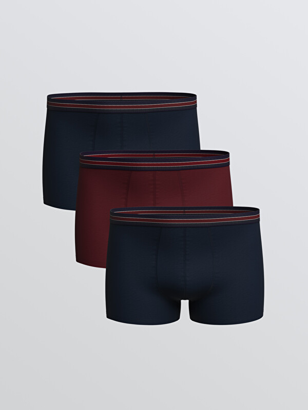 LC WAIKIKI Büyük Beden Standart Kalıp Pamuklu Esnek Erkek Boxer 3'lü