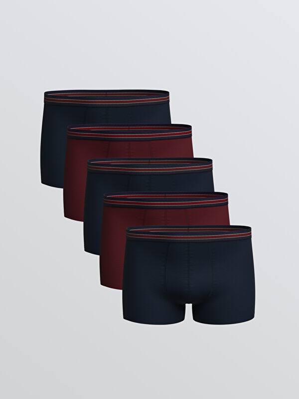 LC WAIKIKI Büyük Beden Standart Kalıp Pamuklu Esnek Erkek Boxer 5'li