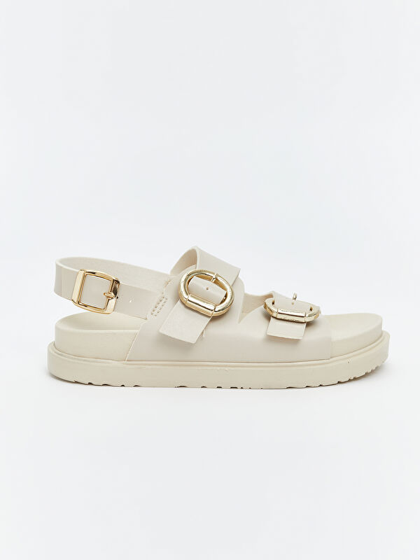 Deri Görünümlü Kız Çocuk Sandalet - Görsel 3