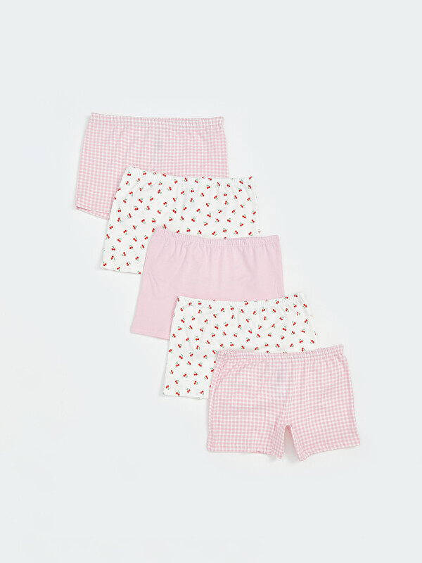 LCW Kids Baskılı Kız Çocuk Boxer 5'li