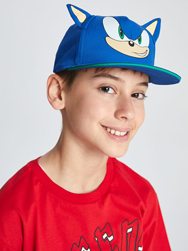LCW ACCESSORIES Sonic Baskılı Erkek Çocuk Kep Şapka