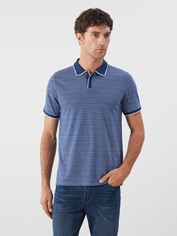 LCWAIKIKI Classic Polo Yaka Çizgili Erkek Tişört