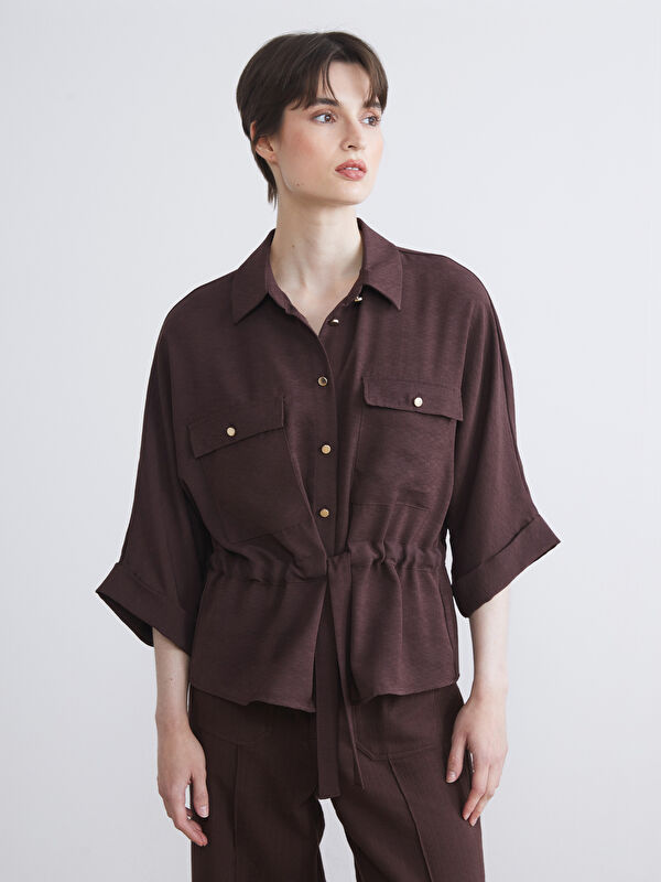 LCW Vision Armürlü Oversize Kadın Gömlek