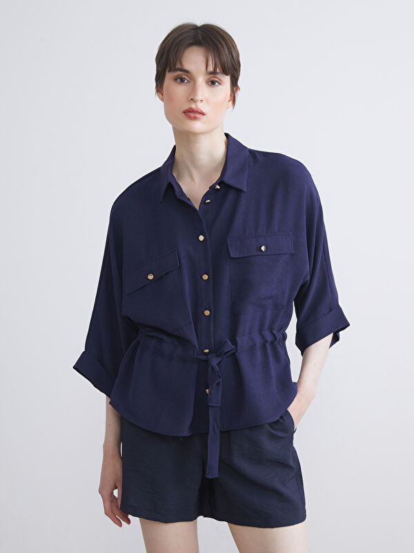 LCW Vision Armürlü Oversize Kadın Gömlek