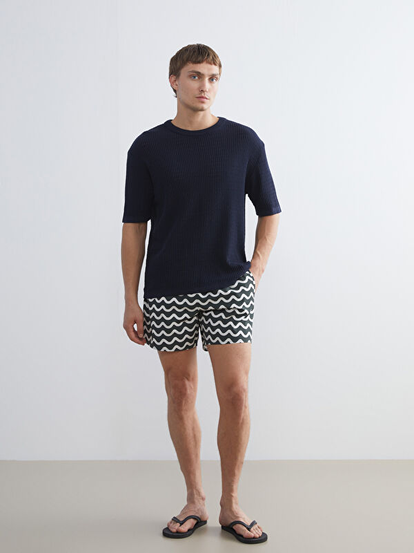 LCW SWIMWEAR Kısa Boy Desenli Erkek Deniz Şortu