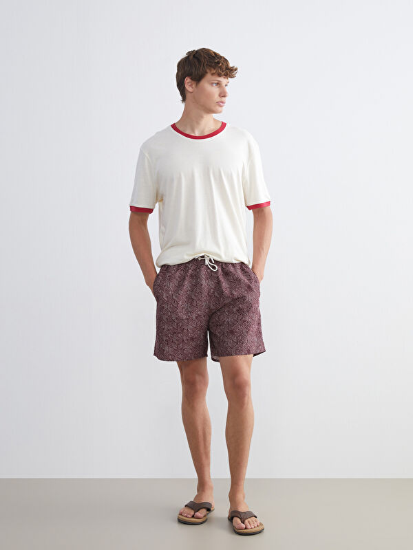 LCW SWIMWEAR Kısa Boy Desenli Erkek Deniz Şortu