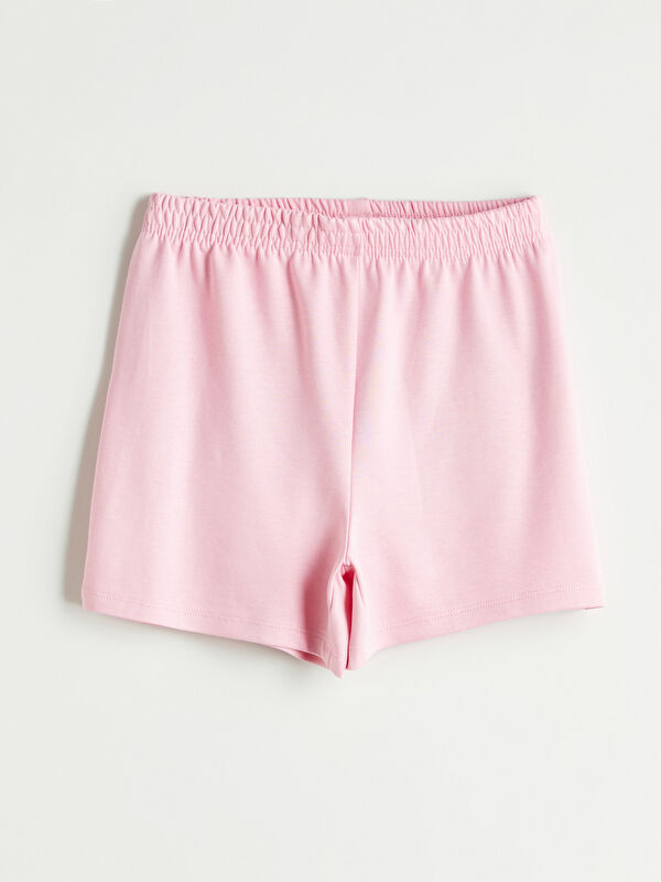 LCW Kids Basic Beli Lastikli Kız Çocuk Şort
