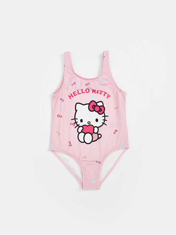 LCW Kids Hello Kitty Baskılı Kız Çocuk Mayo