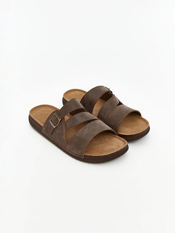 Süet Görünümlü Erkek Terlik - Görsel 2