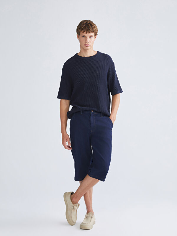 LCW Jeans Regular Fit Men's Denim Cargo Shorts