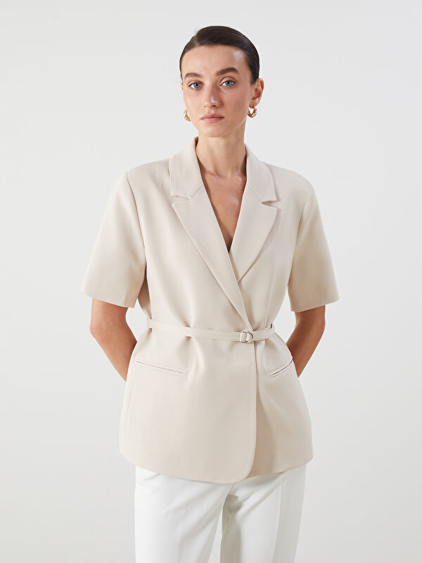 LCWAIKIKI Classic Beli Kemerli Kadın Blazer Ceket