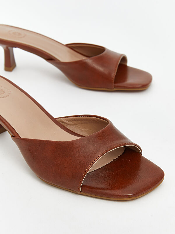 Lcw Steps Yeşil Lcw Steps Deri Görünümlü Kadın Topuklu Terlik