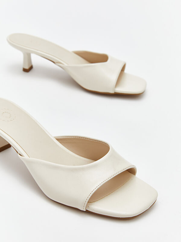 Lcw Steps Yeşil Lcw Steps Deri Görünümlü Kadın Topuklu Terlik